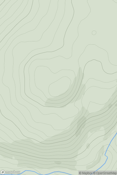 Thumbnail image for Meall Doire [Loch Lochy to Loch Laggan] showing contour plot for surrounding peak